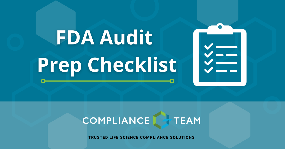 Fda audit prep checklist compliance team regulatory consultants